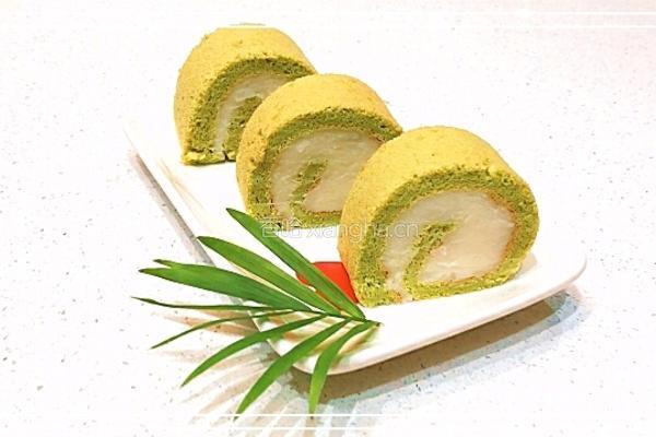青汁山药卷的做法图解1
