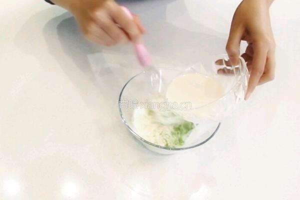 青汁夹心饼的做法图解3