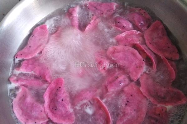 火龙果水饺的做法图解5