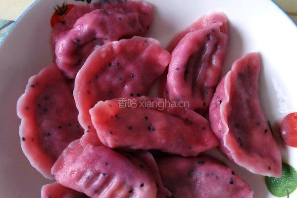 火龙果水饺的做法图解6