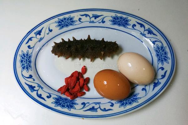 麻油枸杞海参蒸蛋的做法图解1