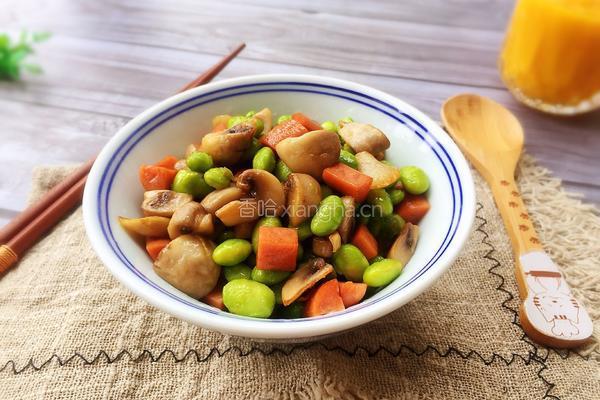 青豆炒蘑菇的做法图解9