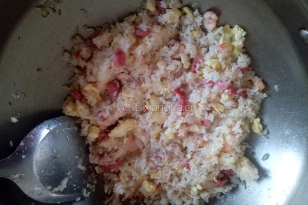 虾仁炒饭的做法图解4