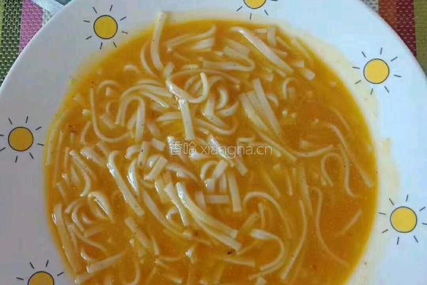 辅食南瓜汤长面的做法图解5