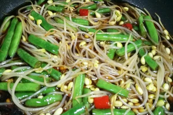 豆角蒸面的做法图解4