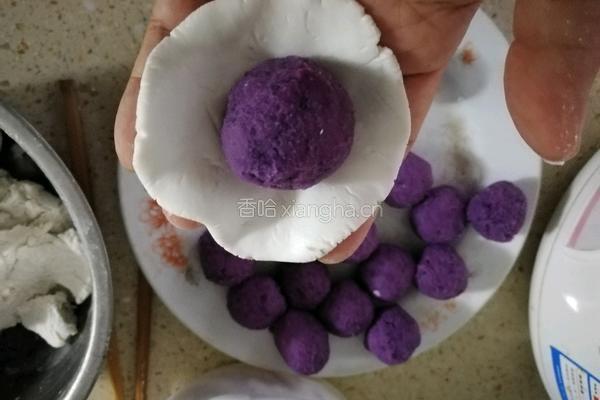 椰蓉紫薯糯米糍的做法图解3