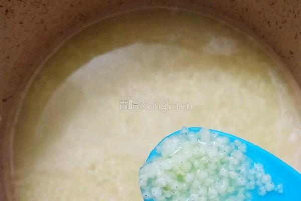 小白菜小米糊的做法图解6
