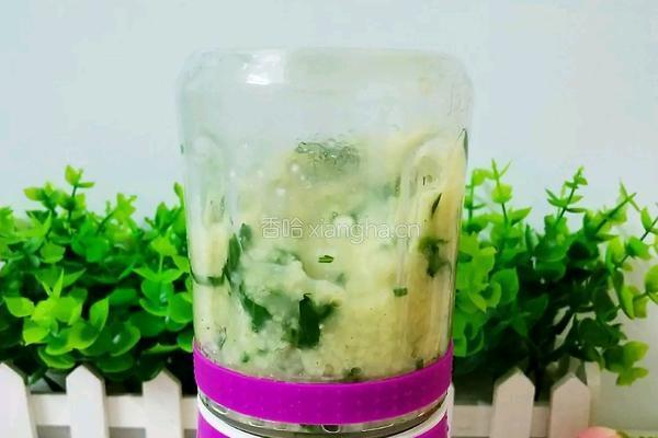 小白菜小米糊的做法图解9