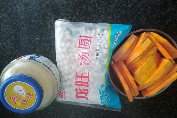 小圆子蒸南瓜的做法图解1