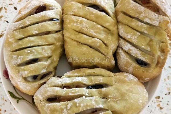 电饭锅版抹茶麻薯欧包的做法图解7