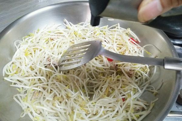 肉沫绿豆芽的做法图解4