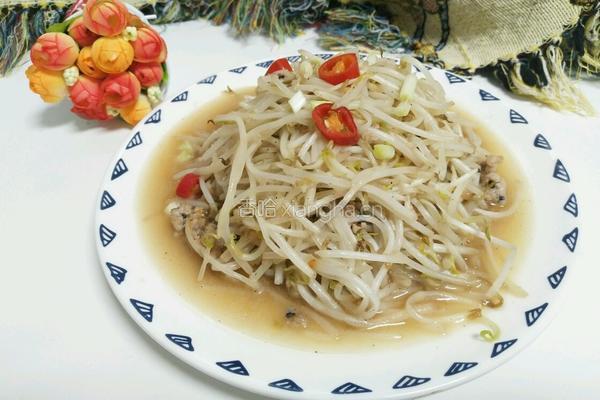 肉沫绿豆芽的做法图解7