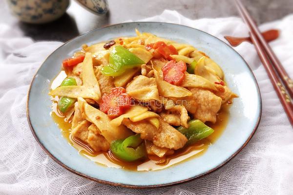 茭白炒肉的做法图解13