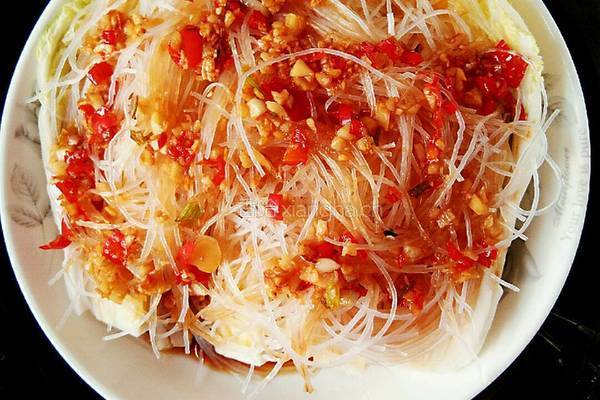 蒜蓉粉丝蒸娃娃菜的做法图解8