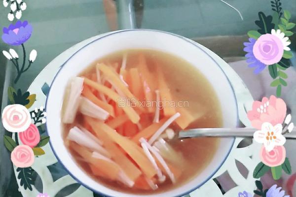 金针茹胡萝卜汤(素的做法图解9