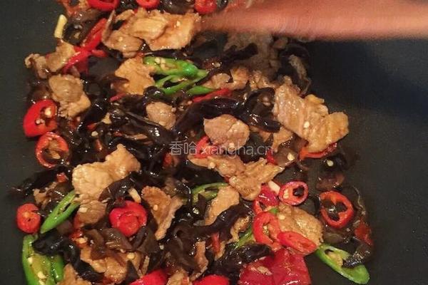 木耳炒肉的做法图解9