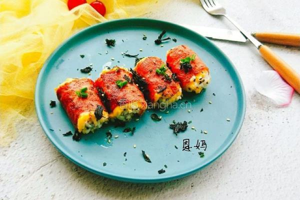 培根芝士饭团的做法图解7