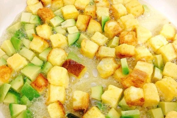 牛油果吐司丁的做法图解5
