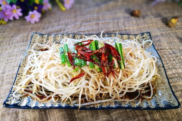油淋绿豆芽的做法图解5