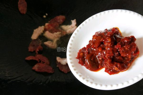 豆瓣酱炒米粉的做法图解3