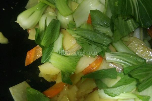 油菜炒土豆片的做法图解7