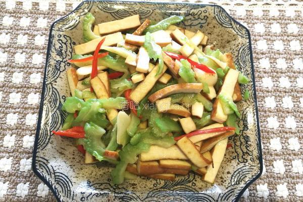 豆干煸苦瓜的做法图解7