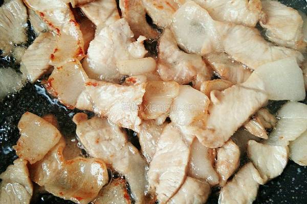 蒜苔炒回锅肉的做法图解6