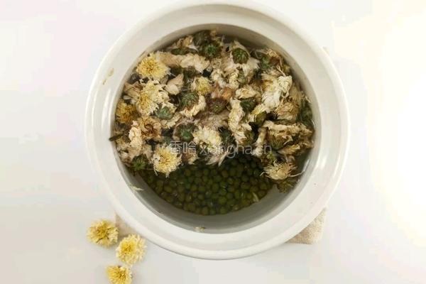 菊花绿豆饮 解乏护肝的做法图解3