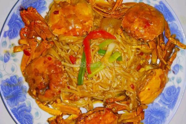 邂（河蟹）逅金针菇的做法图解3