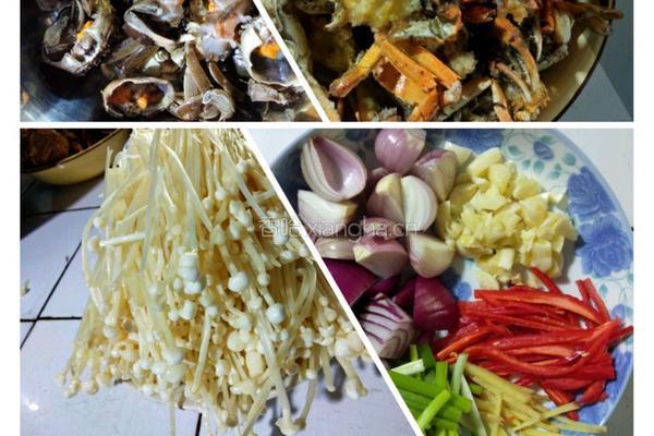 邂（河蟹）逅金针菇的做法图解1