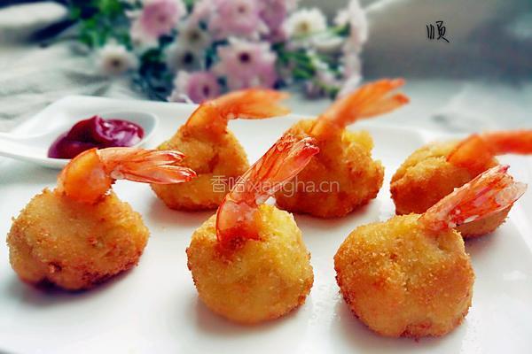 鲜虾土豆球的做法图解16
