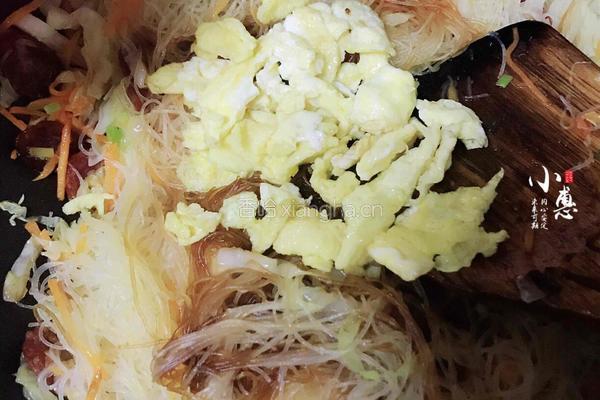 腊肠炒米粉的做法图解7