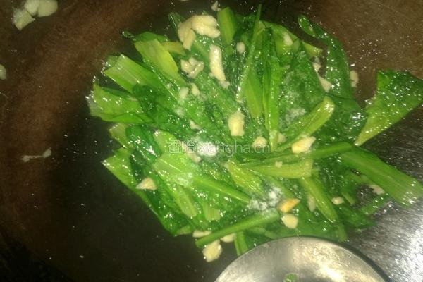 清炒油麦菜的做法图解4
