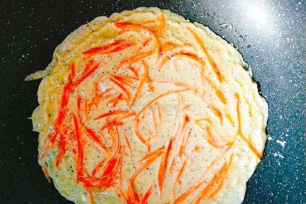 宝宝辅食胡萝卜鸡蛋饼的做法图解6