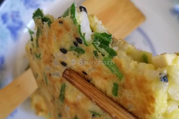宝宝早餐~米饭鸡蛋饼的做法图解7