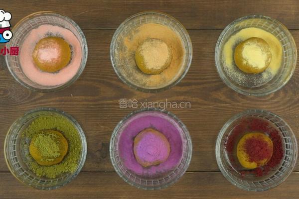 免烤彩色绿豆月饼的做法图解4