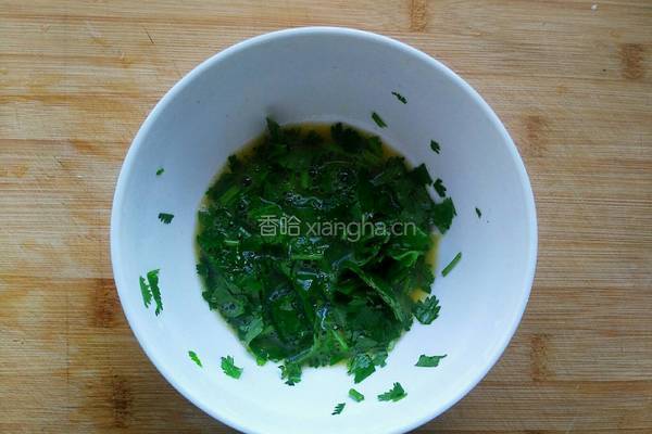 香菜煎蛋的做法图解6