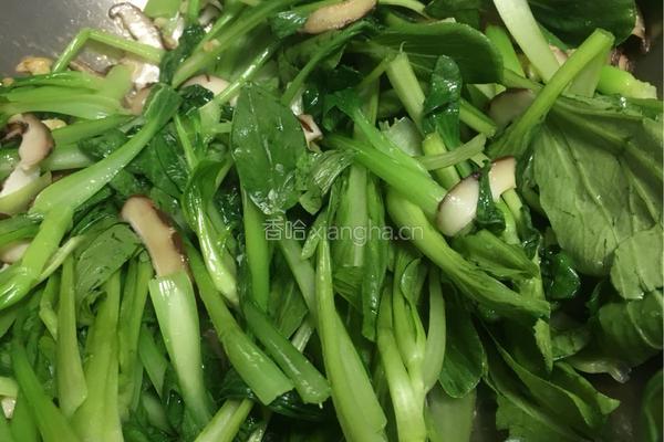 香菇油菜的做法图解7