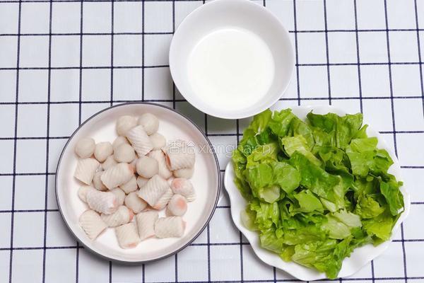 青菜鱼丸汤的做法图解1