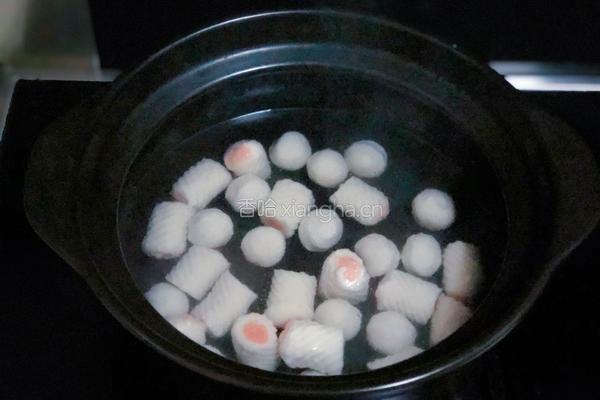 青菜鱼丸汤的做法图解3