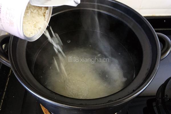 鲜虾豌豆砂锅粥的做法图解5