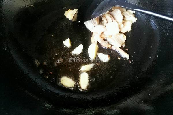茭白炒肉的做法图解5