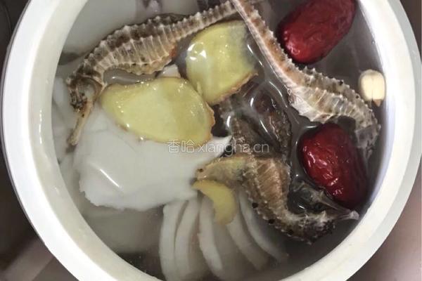 【呷补丨煲汤】海马椰子炖龙骨汤（2一3人份）的做法图解8