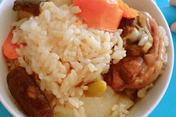 鸡腿蔬菜闷饭的做法图解7