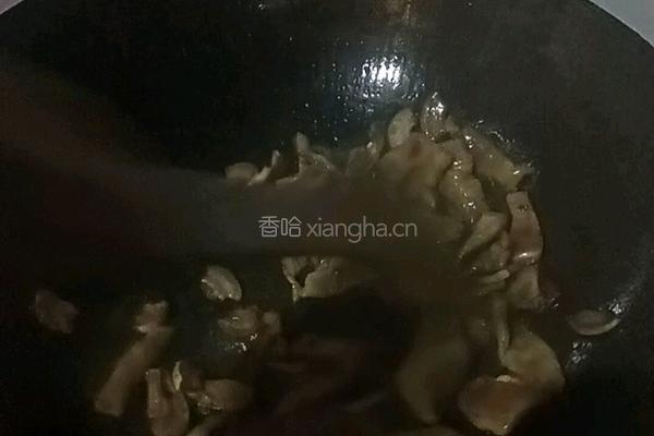 瘦肉炒油菜木耳的做法图解3