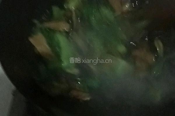 瘦肉炒油菜木耳的做法图解6