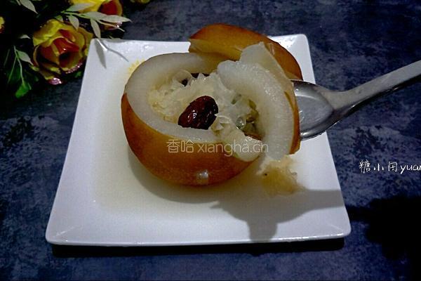 冰糖银耳蒸梨盅的做法图解11