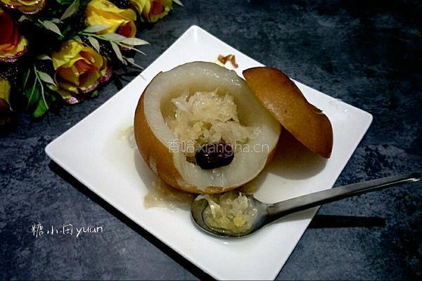 冰糖银耳蒸梨盅的做法图解12