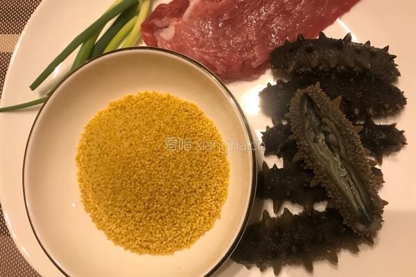 【呷补丨真粥道】小米海参粥（3人份）的做法图解2