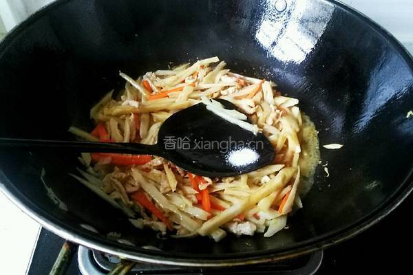 莲藕炒肉丝的做法图解7